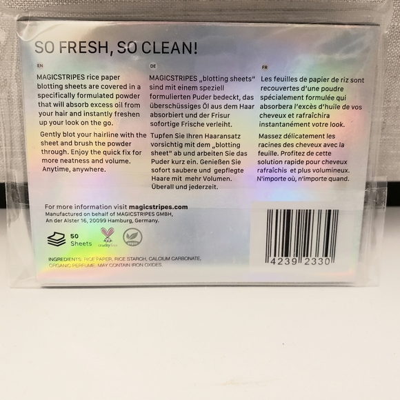 MAGICSTRIPES Dry Hair Shampoo Blotting Paper To Go NIB sealed! stocking stuffer - Picture 3 of 3